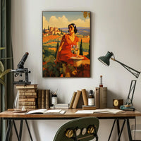 Tuscany Vineyard Romance in Travel Poster PosterGoat