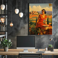 Tuscany Vineyard Romance in Travel Poster PosterGoat