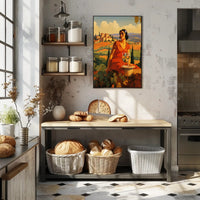 Tuscany Vineyard Romance in Travel Poster PosterGoat