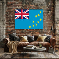 Tuvalu National Flag Artwork for Country Flag Poster PosterGoat