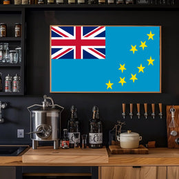 Tuvalu National Flag Artwork for Country Flag Poster PosterGoat