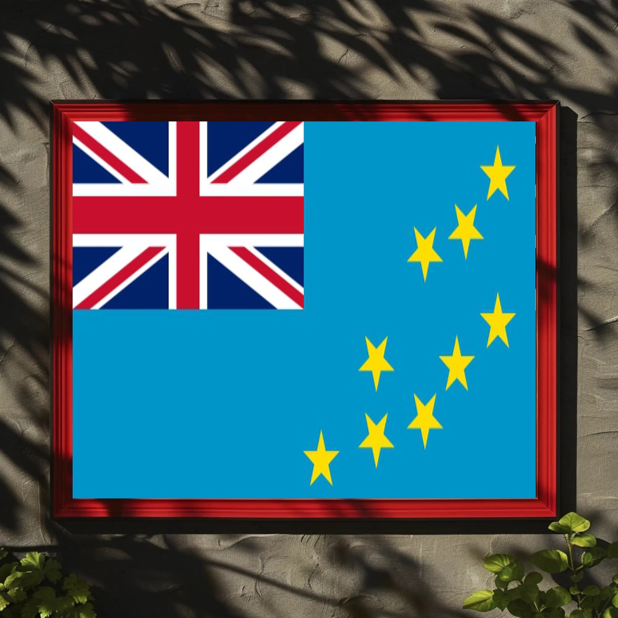 Tuvalu National Flag Artwork for Country Flag Poster PosterGoat