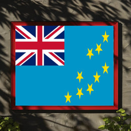 Tuvalu National Flag Artwork for Country Flag Poster PosterGoat