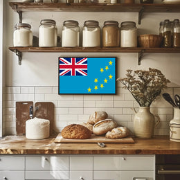 Tuvalu National Flag Artwork for Country Flag Poster PosterGoat