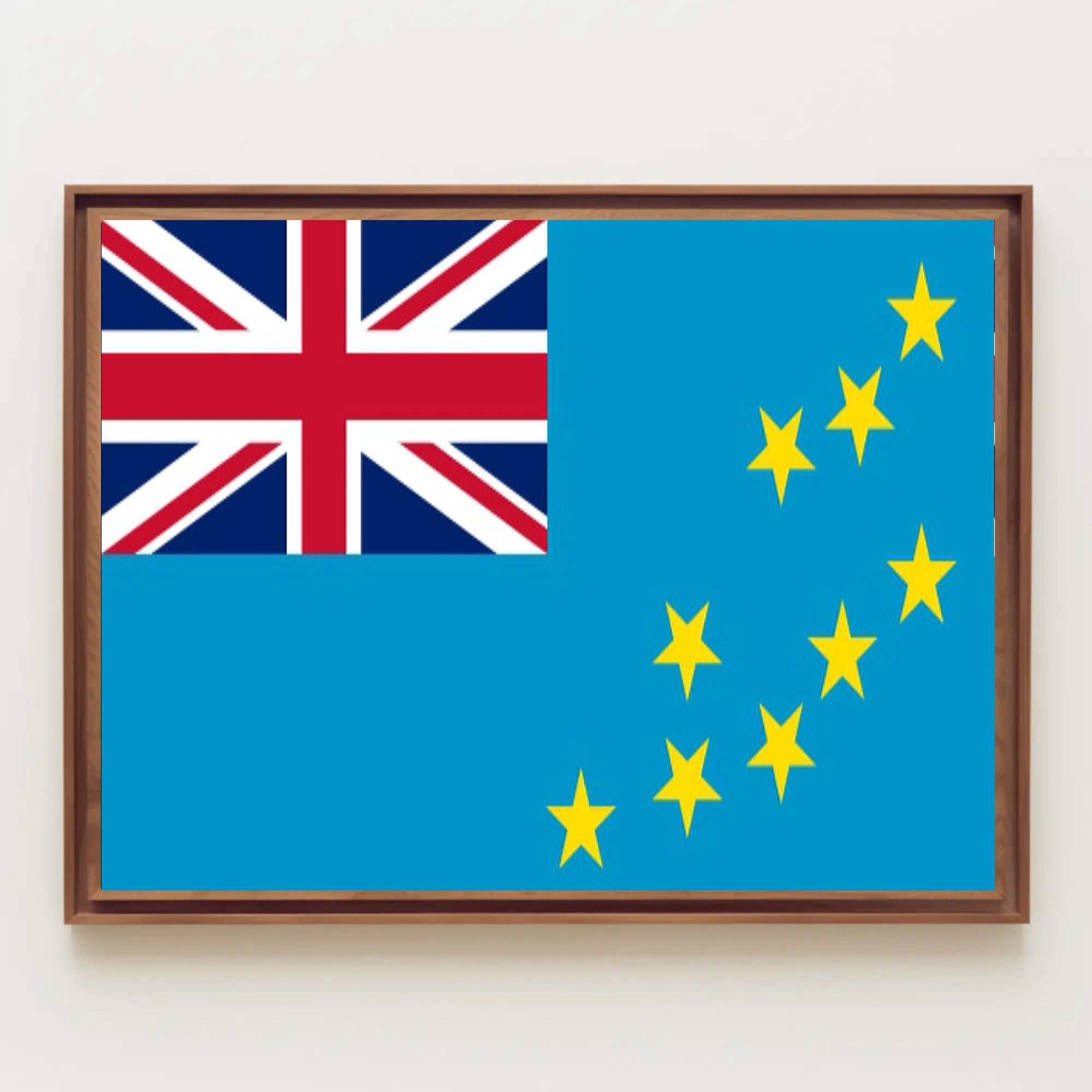 Tuvalu National Flag Artwork for Country Flag Poster PosterGoat