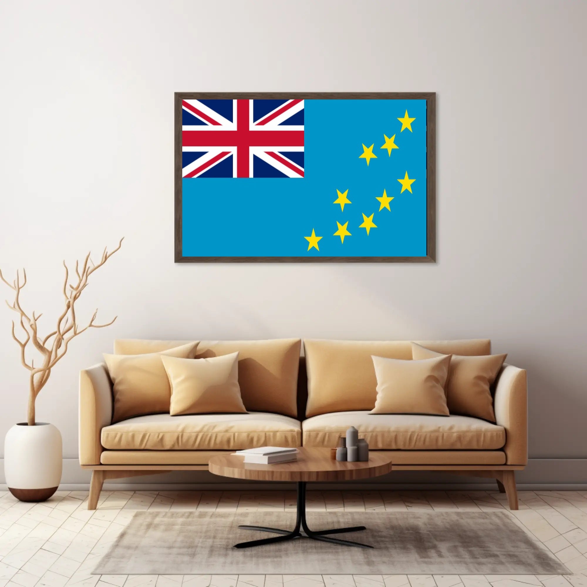 Tuvalu National Flag Artwork for Country Flag Poster PosterGoat