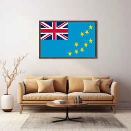 Tuvalu National Flag Artwork for Country Flag Poster PosterGoat