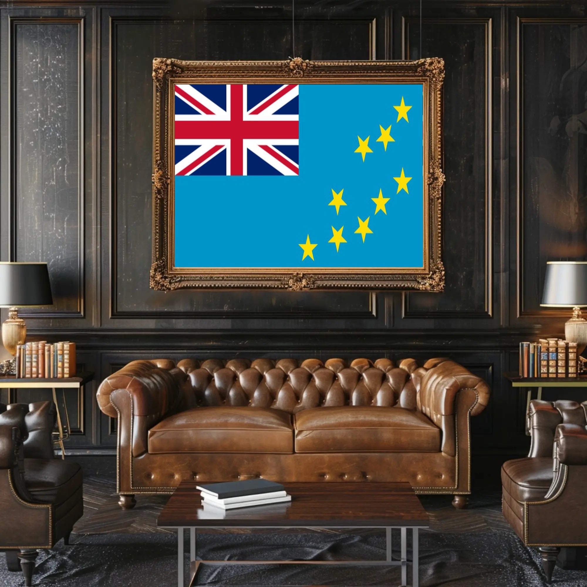Tuvalu National Flag Artwork for Country Flag Poster PosterGoat