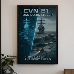 USS Doris Miller Aircraft Carrier Poster PosterGoat