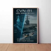 USS Doris Miller Aircraft Carrier Poster PosterGoat