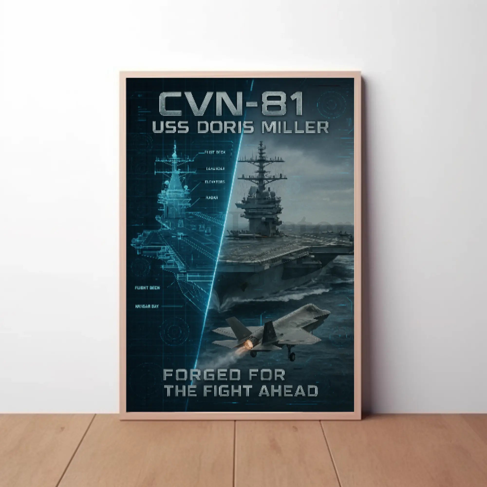USS Doris Miller Aircraft Carrier Poster PosterGoat