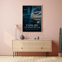 USS Doris Miller CVN-81 Military Recruitment Poster PosterGoat