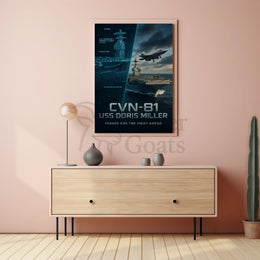 USS Doris Miller CVN-81 Military Recruitment Poster PosterGoat
