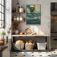 USS Doris Miller WWII Heroism Propaganda Poster PosterGoat