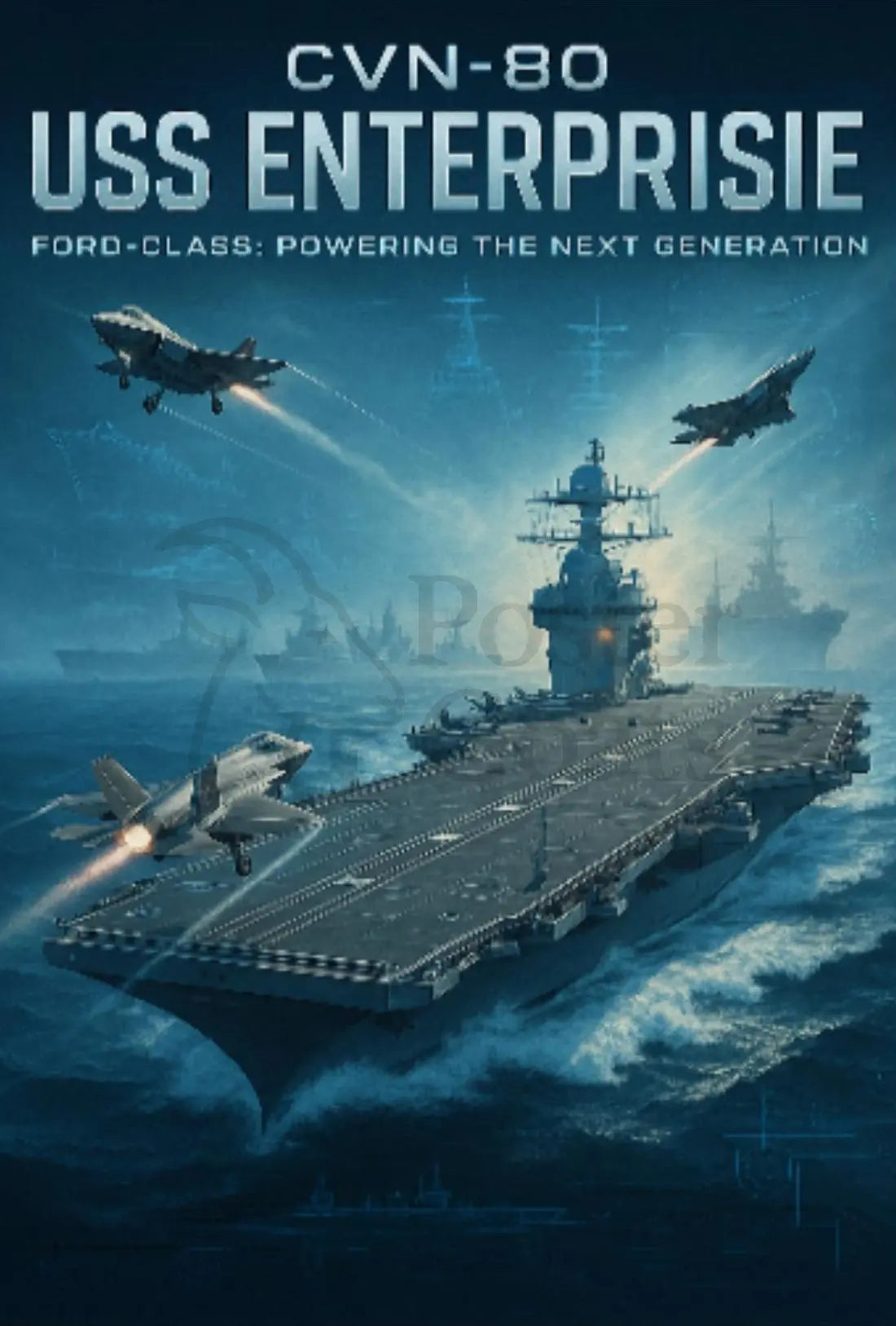 USS Enterprise CVN-80 Futuristic Poster PosterGoat