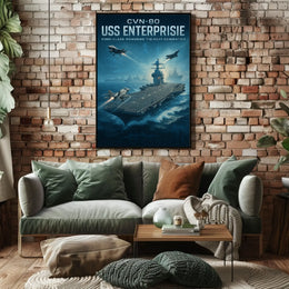 USS Enterprise CVN-80 Futuristic Poster PosterGoat
