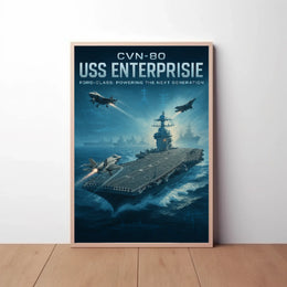 USS Enterprise CVN-80 Futuristic Poster PosterGoat