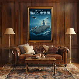 USS Enterprise CVN-80 Futuristic Poster PosterGoat