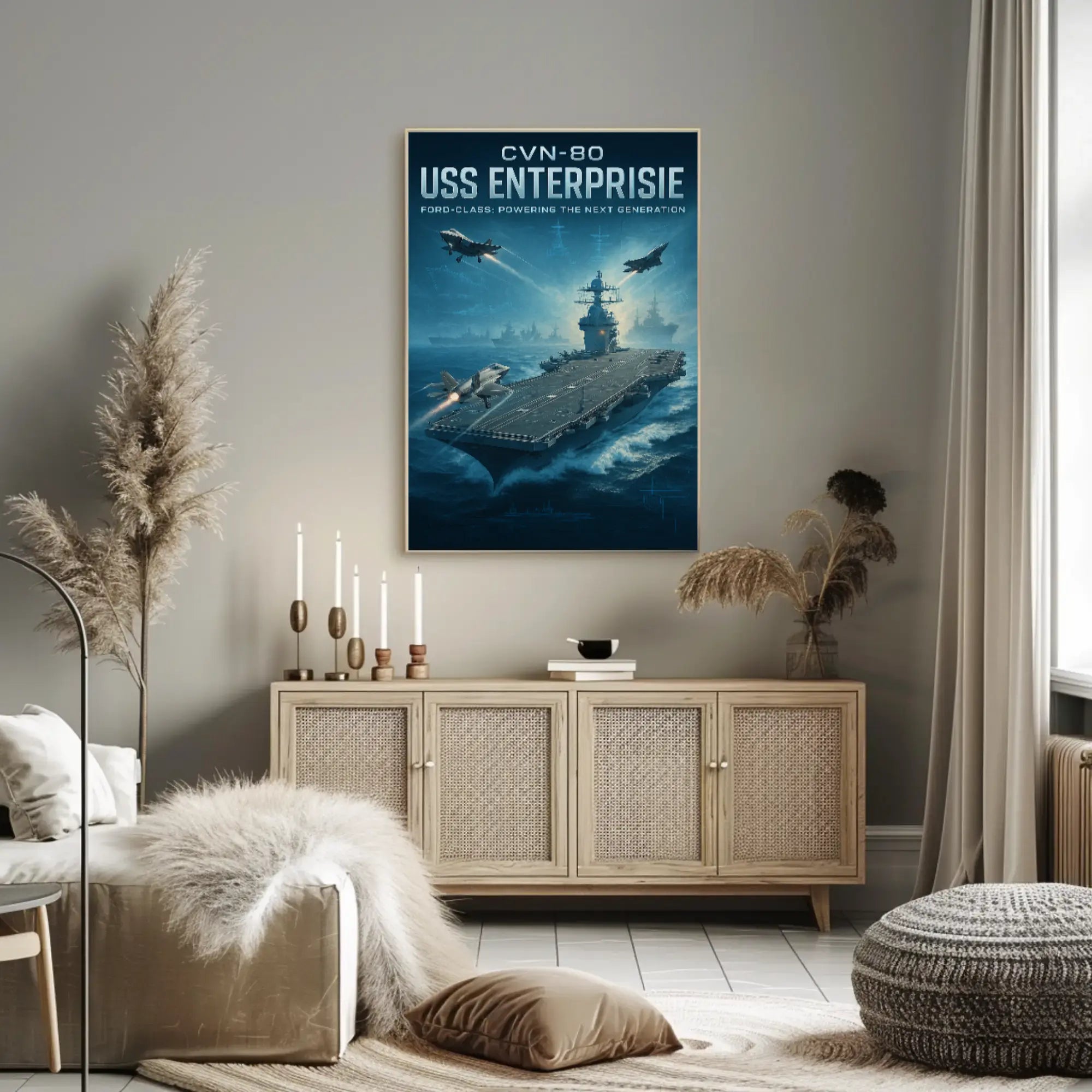 USS Enterprise CVN-80 Futuristic Poster PosterGoat