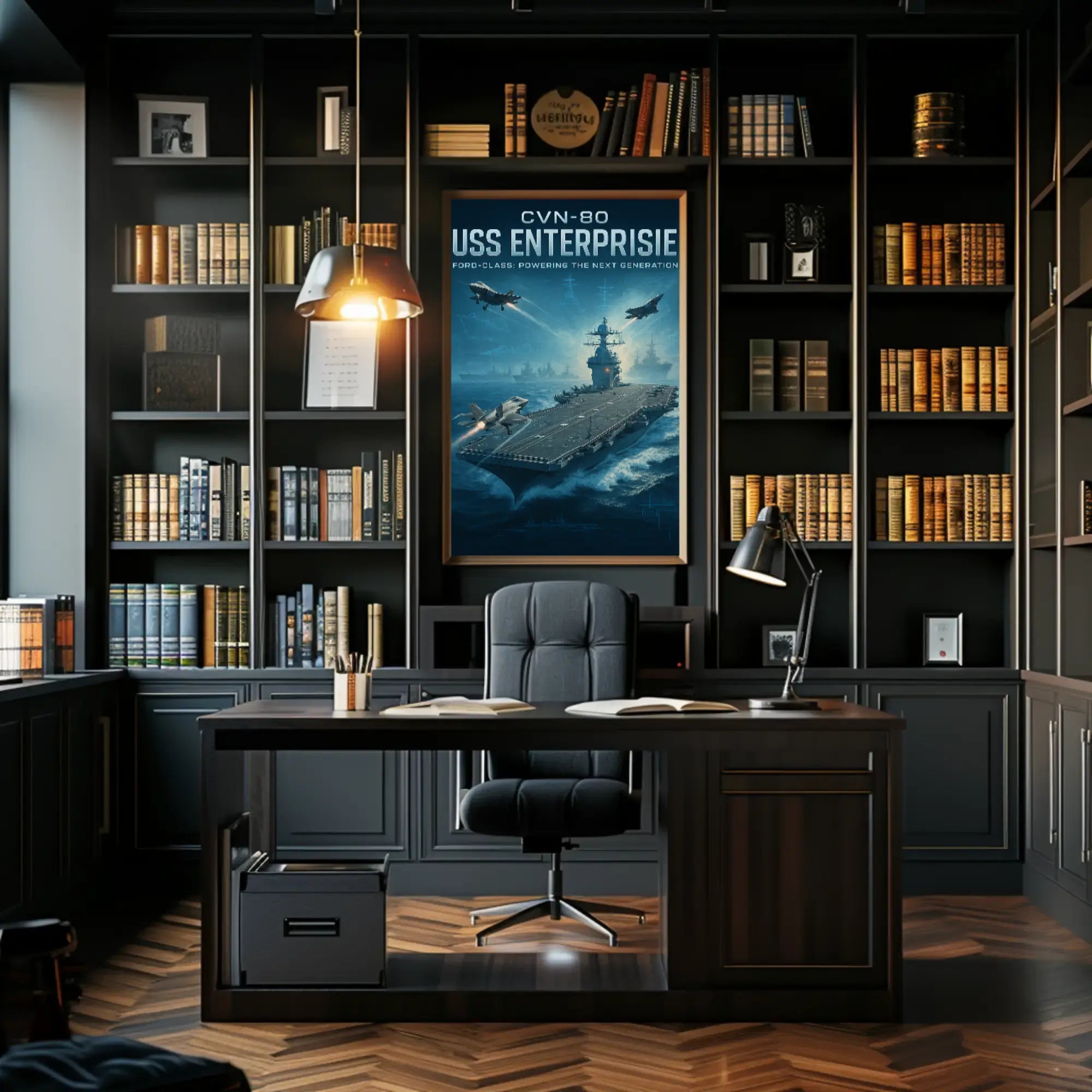 USS Enterprise CVN-80 Futuristic Poster PosterGoat
