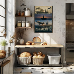 USS Enterprise Legacy Naval Aviation Historical Poster PosterGoat