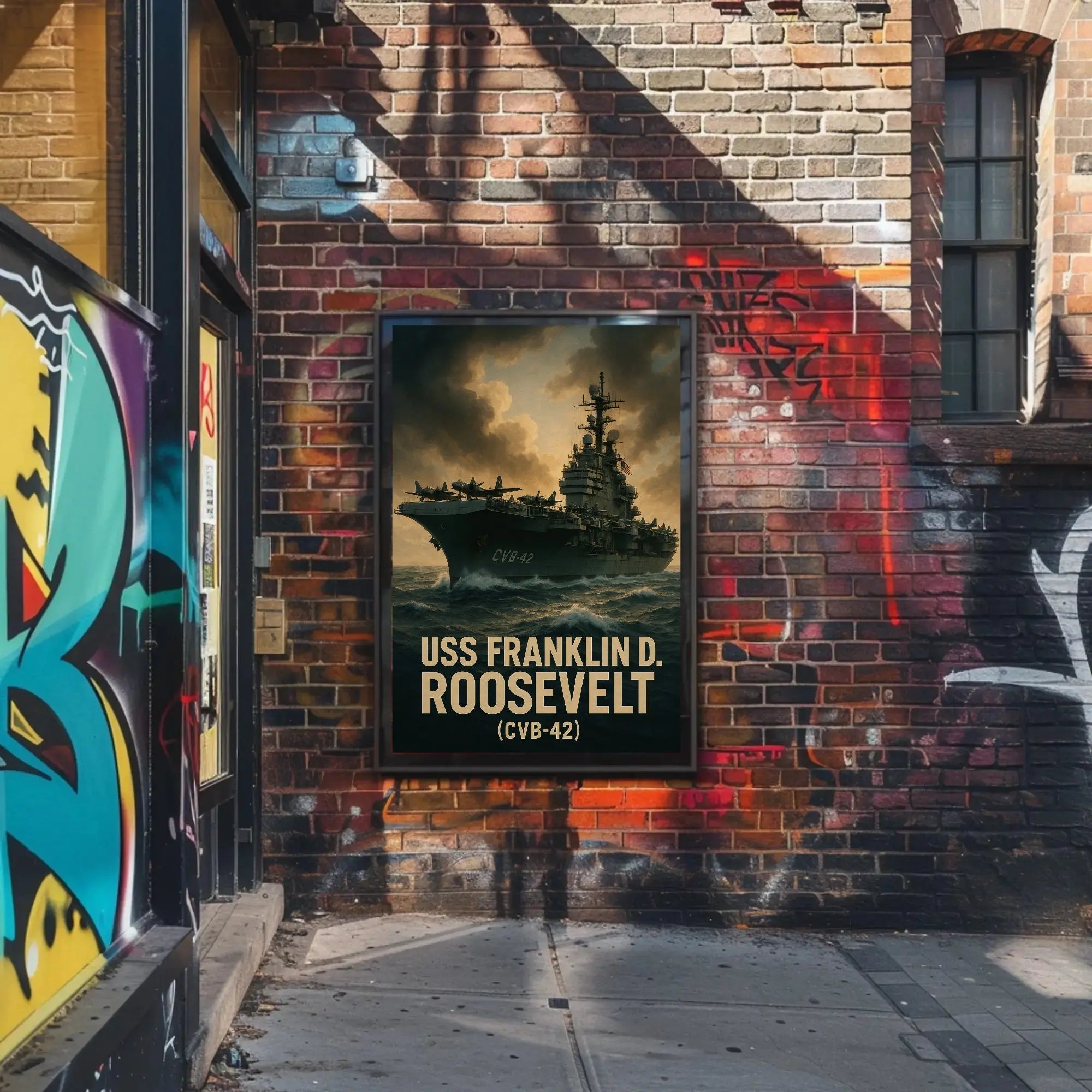 USS Franklin D. Roosevelt CVB42 PosterGoat