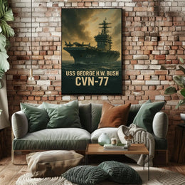 USS George H.W. Bush CVN-77 Poster PosterGoat