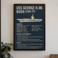 USS George H.W. Bush Commissioning Military Poster PosterGoat