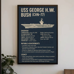 USS George H.W. Bush Commissioning Military Poster PosterGoat