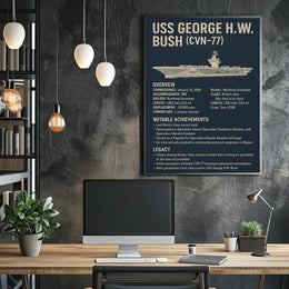 USS George H.W. Bush Commissioning Military Poster PosterGoat