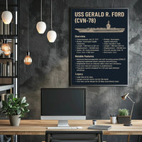 USS Gerald R. Ford Military Education Poster PosterGoat