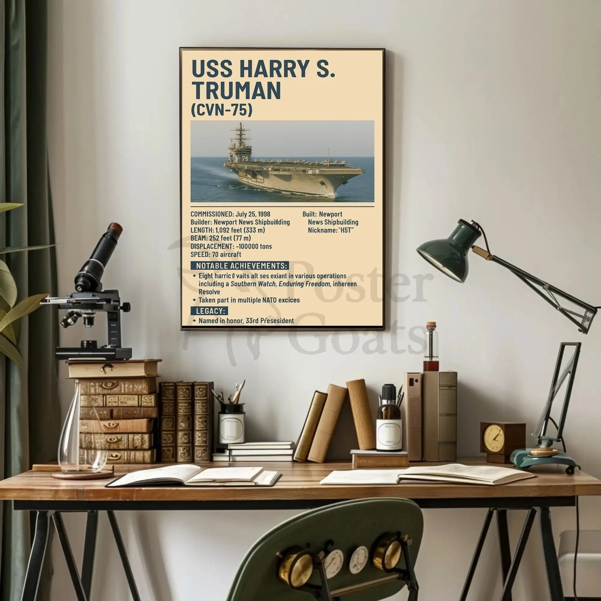 USS Harry S. Truman Military Achievements Poster PosterGoat