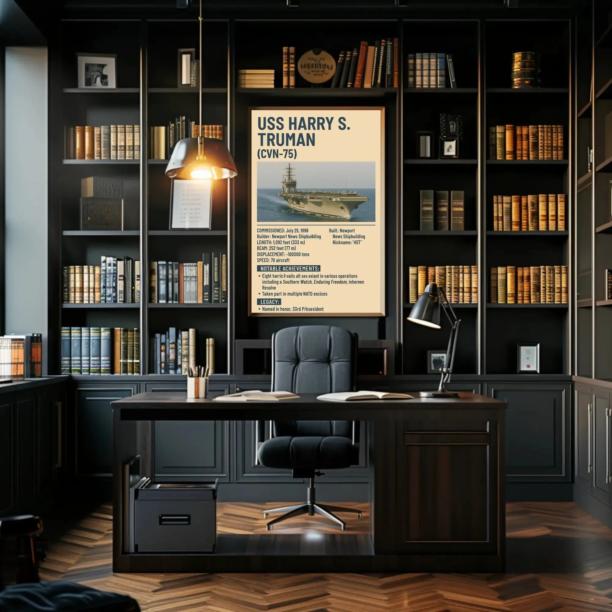 USS Harry S. Truman Military Achievements Poster PosterGoat