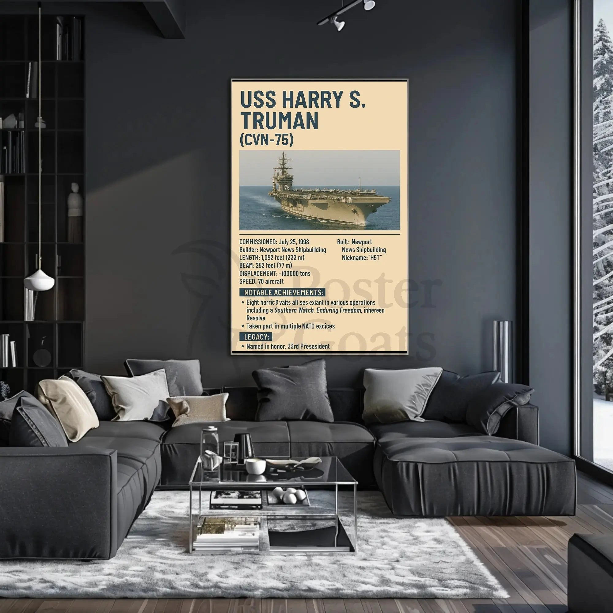 USS Harry S. Truman Military Achievements Poster PosterGoat