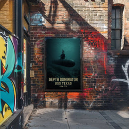USS Texas Depth Dominator Military Poster PosterGoat