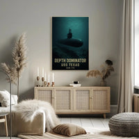 USS Texas Depth Dominator Military Poster PosterGoat