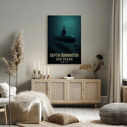 USS Texas Depth Dominator Military Poster PosterGoat