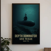 USS Texas Depth Dominator Military Poster PosterGoat