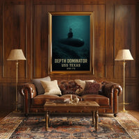 USS Texas Depth Dominator Military Poster PosterGoat