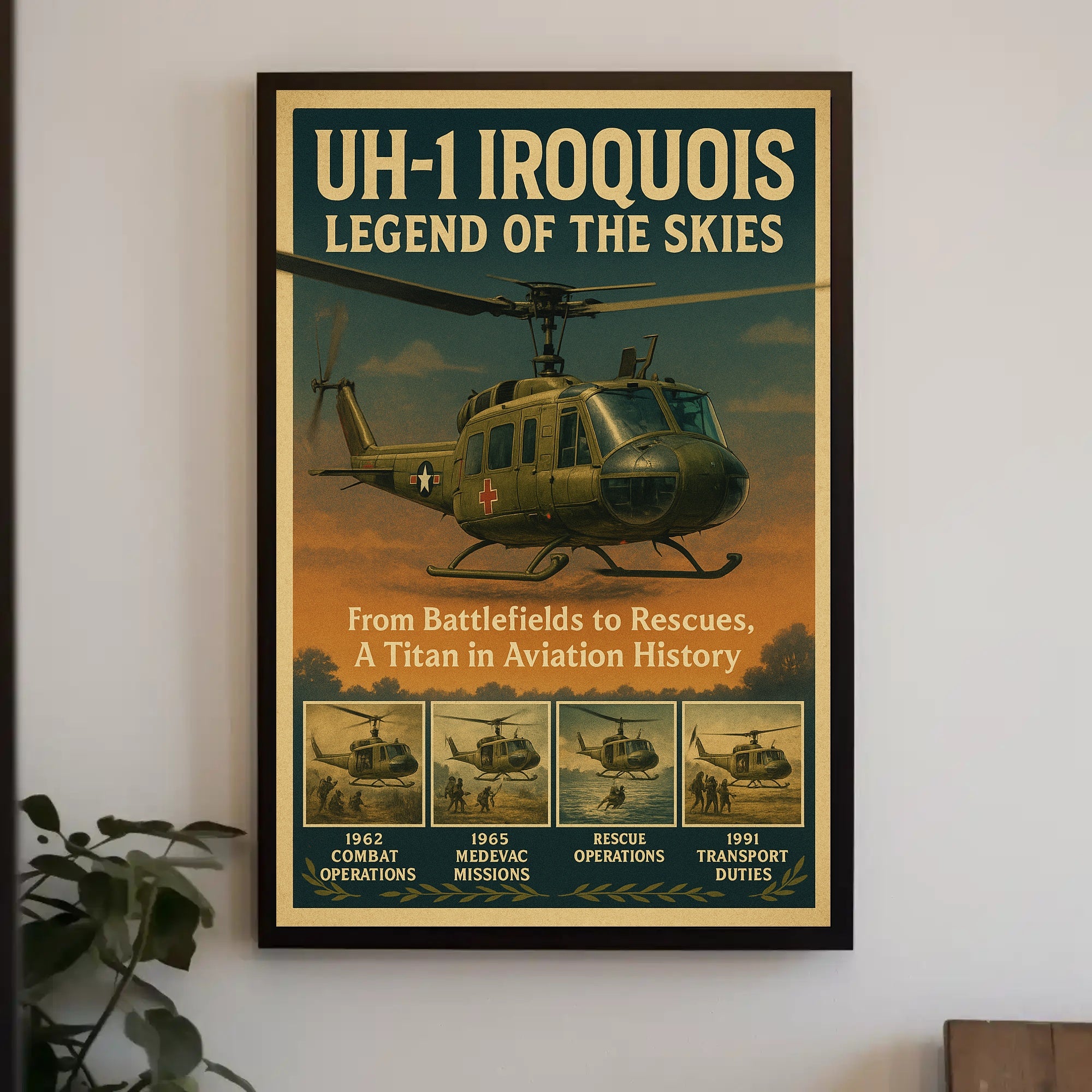 Uh-1 Iroquois Legend Of The Skies Poster PosterGoat