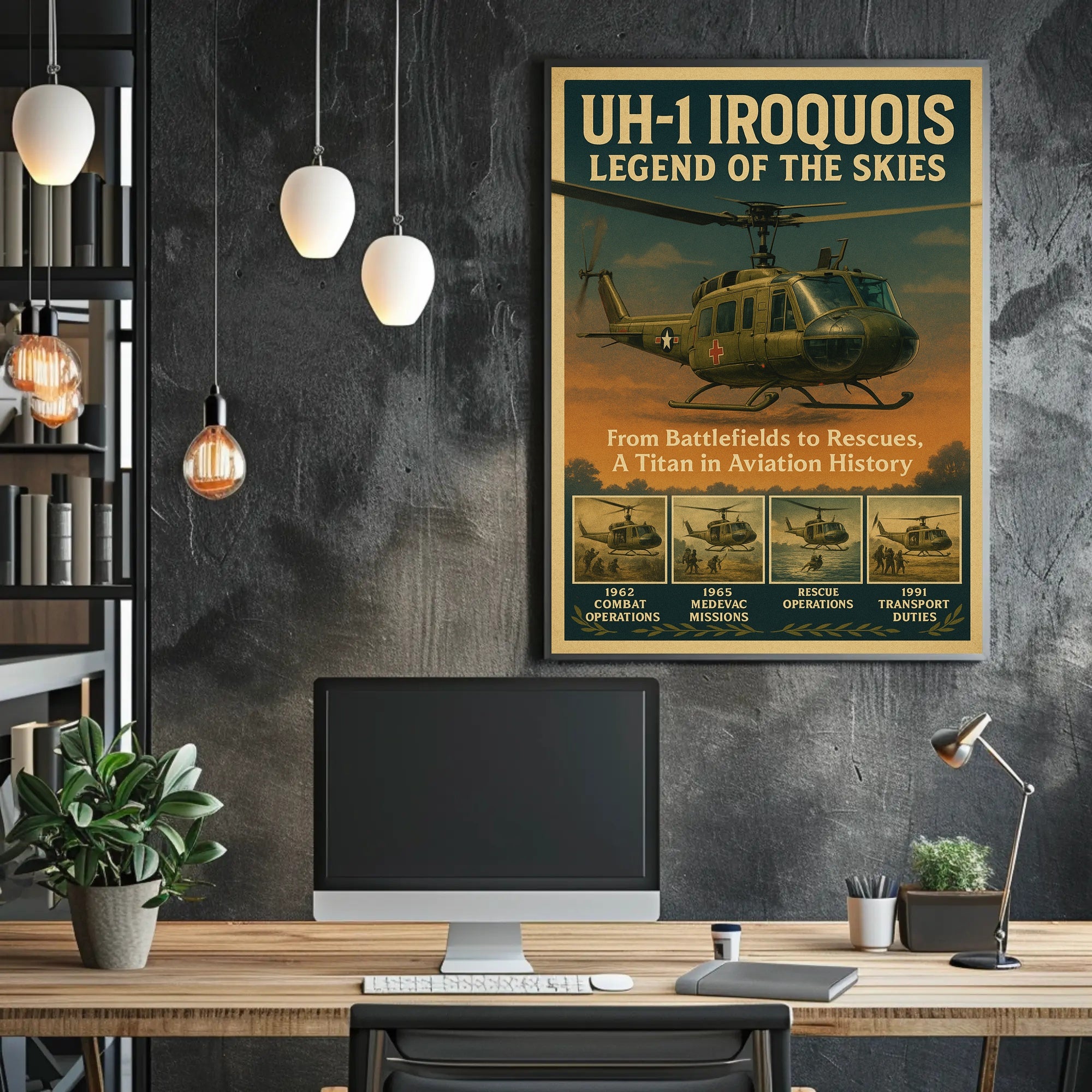 Uh-1 Iroquois Legend Of The Skies Poster PosterGoat