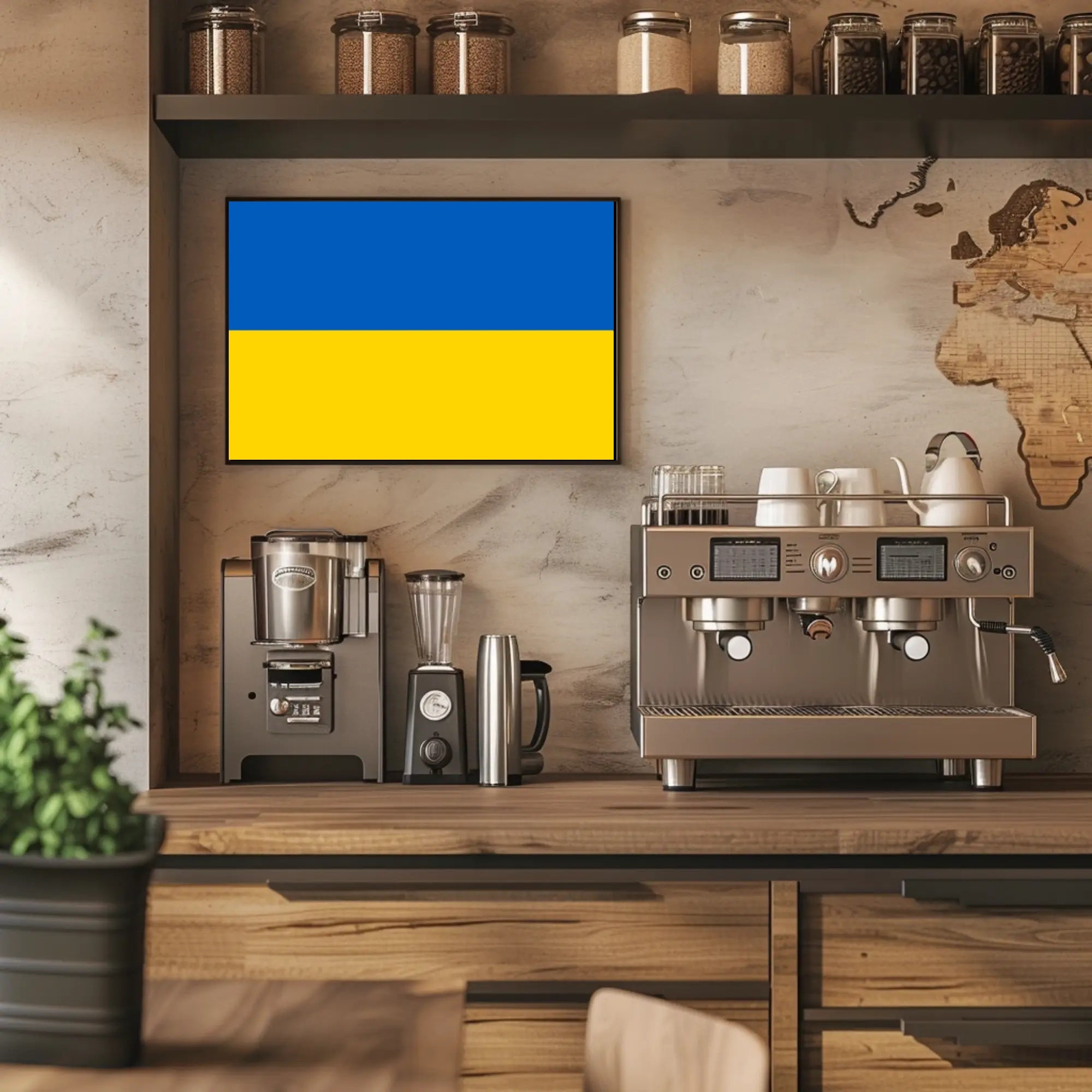Ukrainian National Flag: Patriotic Symbol, Country Flag Poster PosterGoat