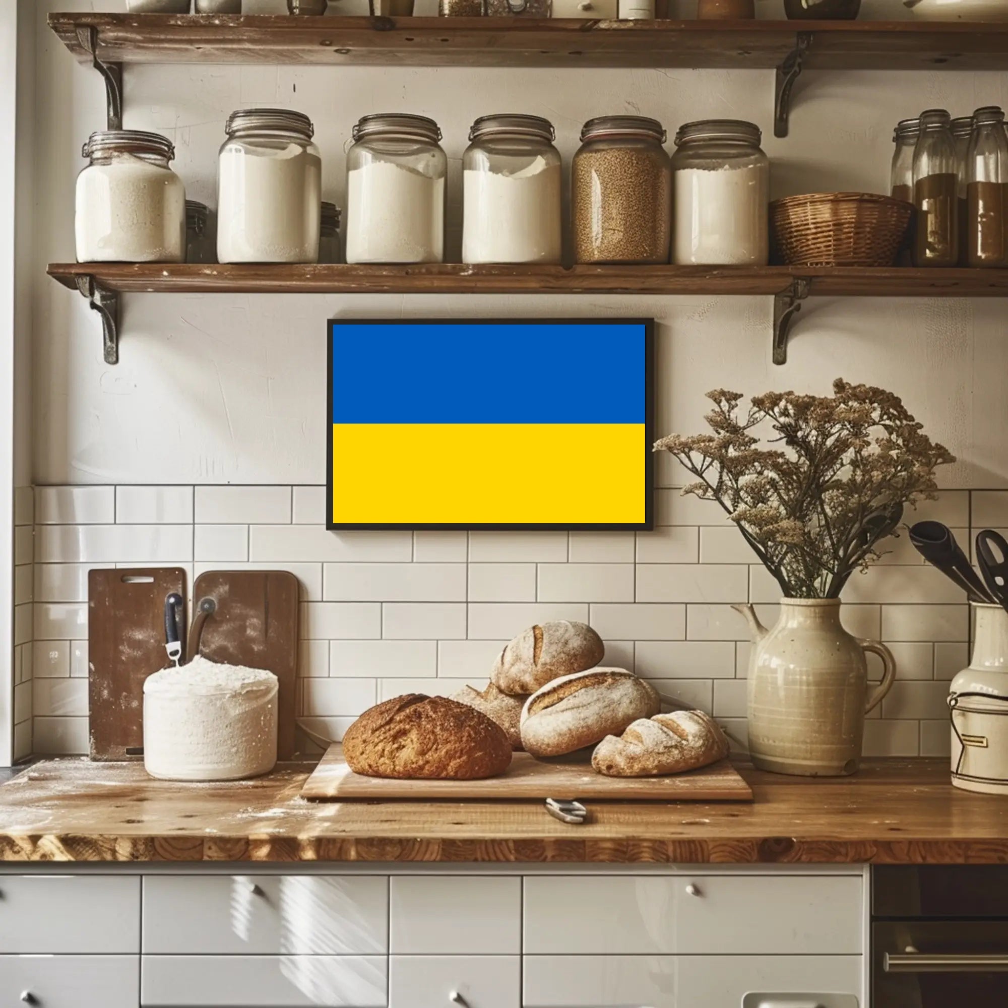 Ukrainian National Flag: Patriotic Symbol, Country Flag Poster PosterGoat