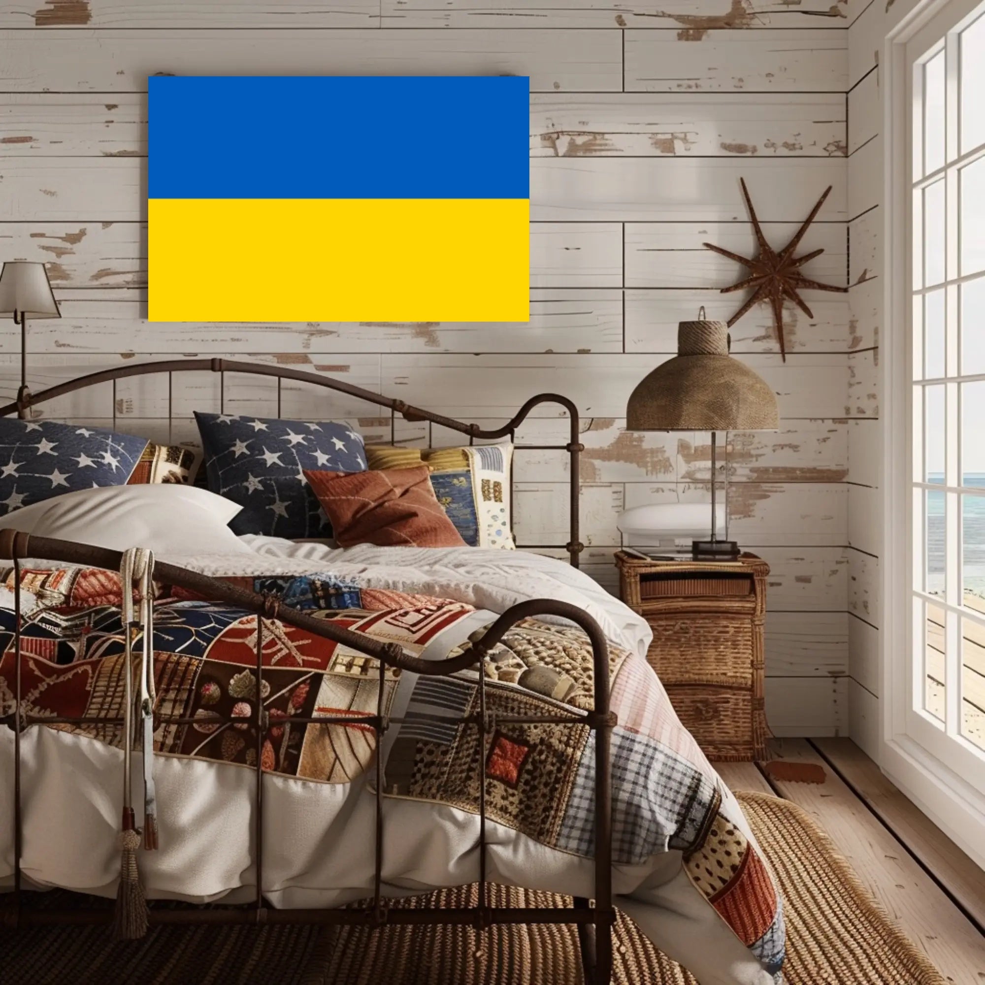Ukrainian National Flag: Patriotic Symbol, Country Flag Poster PosterGoat
