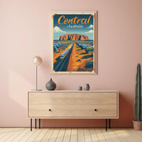 Uluru Australia Vintage Travel Adventure Poster PosterGoat