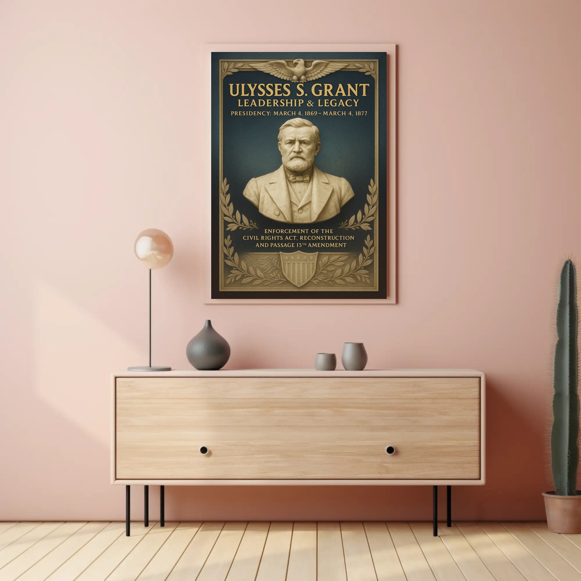 Ulysses S. Grant Leadership Legacy Poster PosterGoat