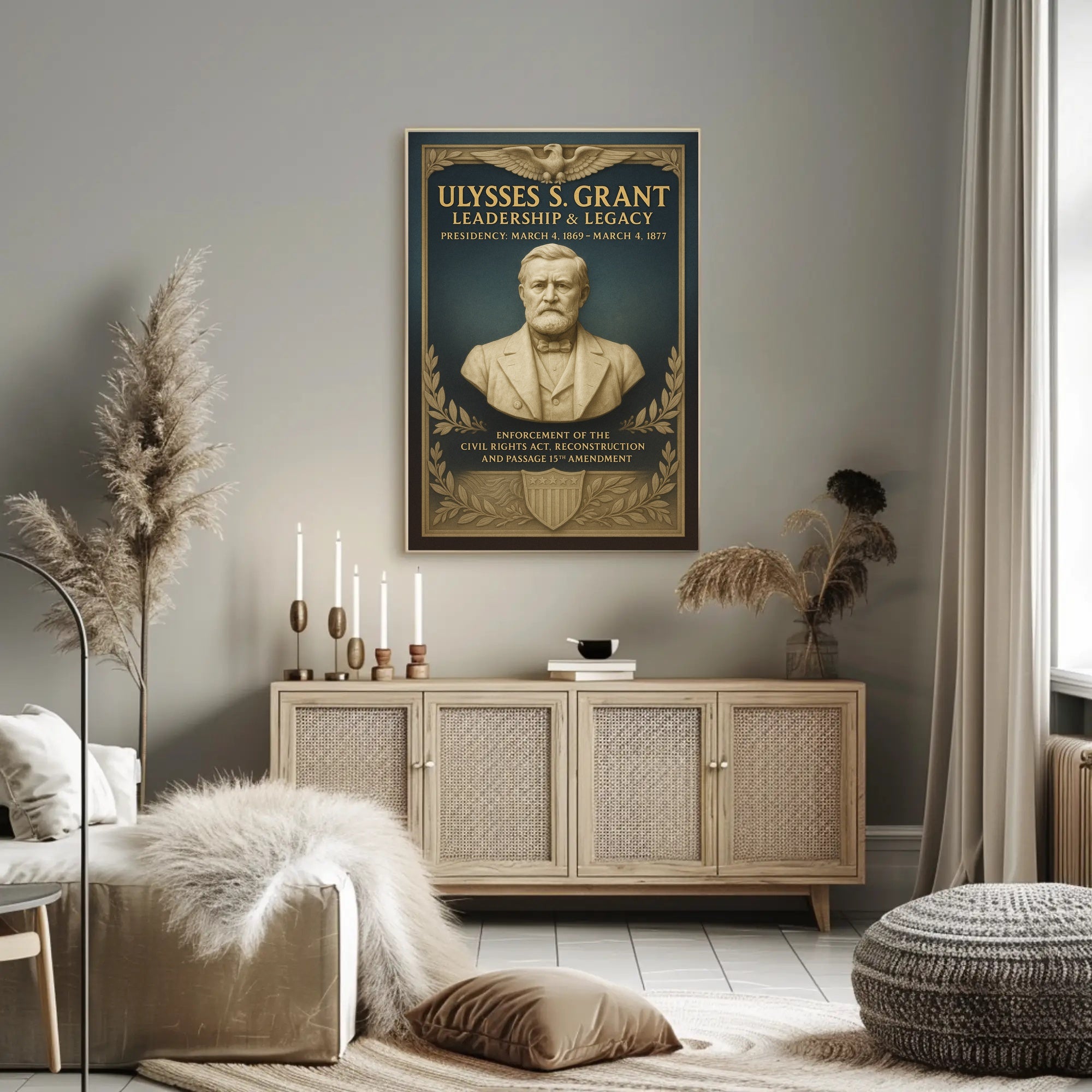 Ulysses S. Grant Leadership Legacy Poster PosterGoat
