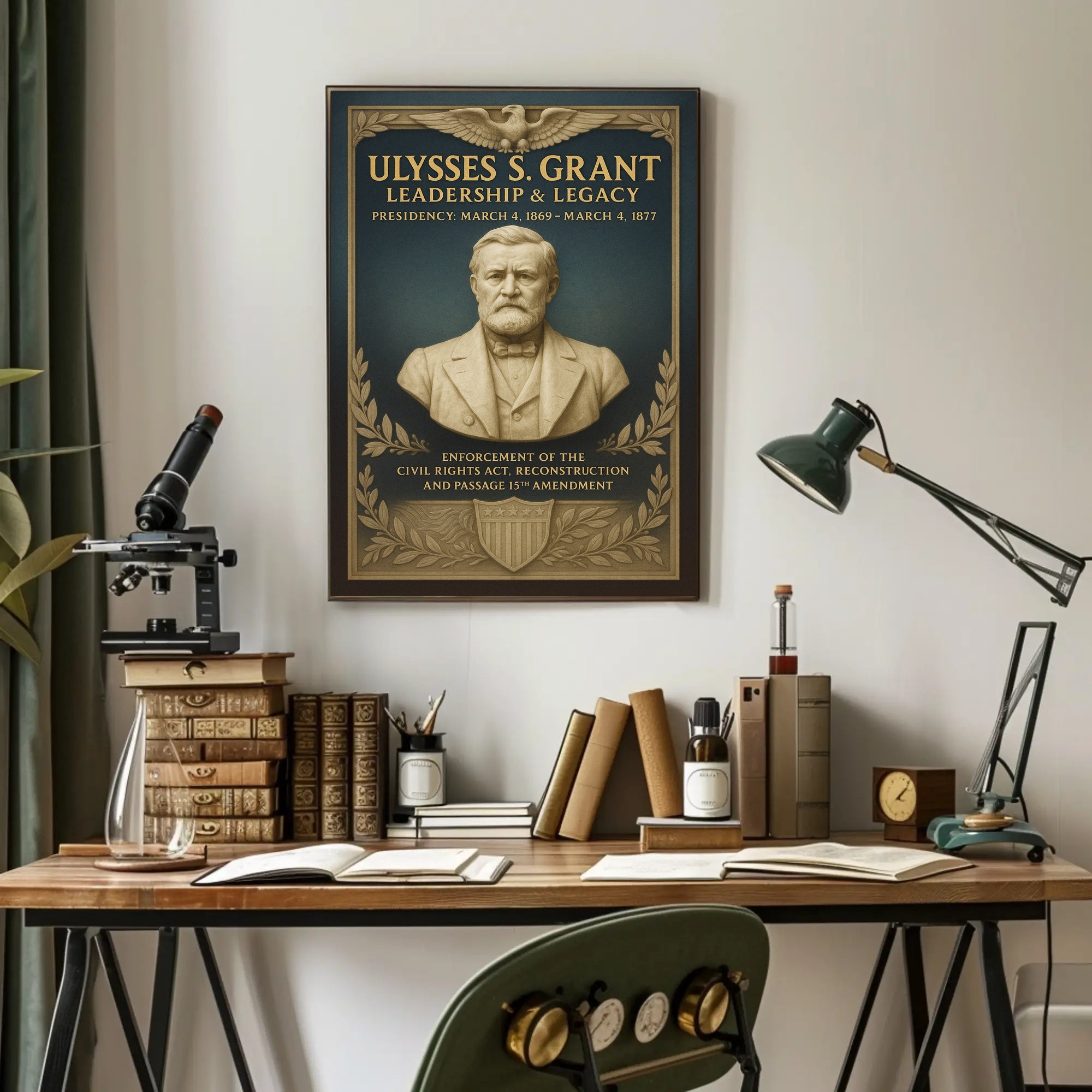 Ulysses S. Grant Leadership Legacy Poster PosterGoat
