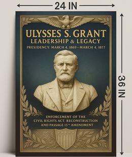 Ulysses S. Grant Leadership Legacy Poster PosterGoat