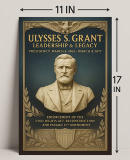 Ulysses S. Grant Leadership Legacy Poster PosterGoat